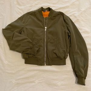 H&M Olive Bomber Jacket XS